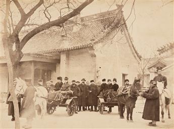 (CHINA) A large album with 24 photographs titled Vues de la légation de France à Pekin.